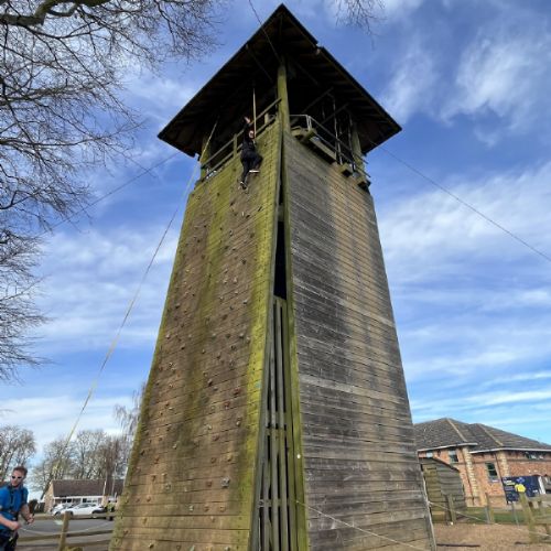 Mrs Bell climbing wall.JPG