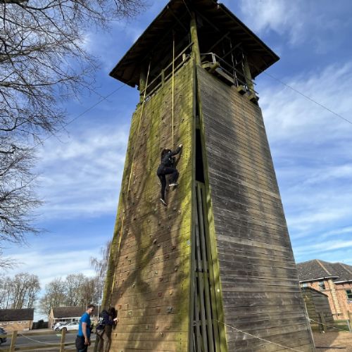 Mrs Bell climbing.JPG