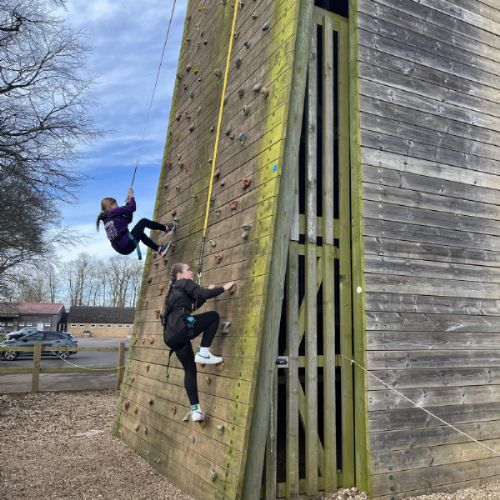 Pippa and Sofie climbing.JPG